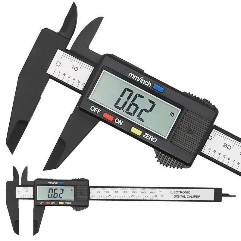 150mm 100mm Electronic Digital Caliper Carbon Fiber Dial Vernier Caliper Gauge Micrometer Measuring Tool Digit