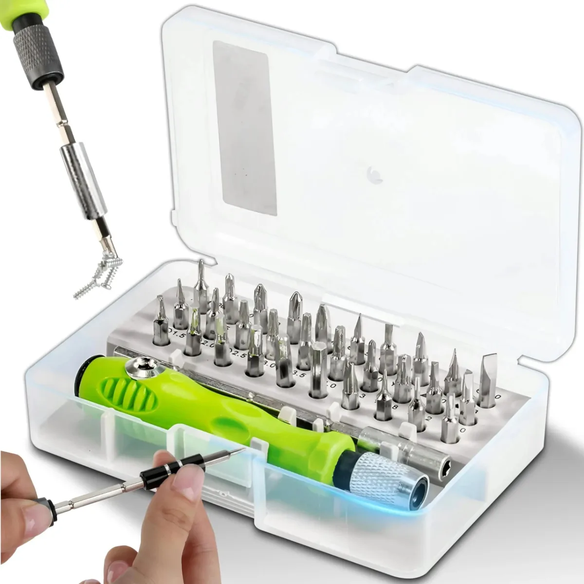 Mini 32-in-1 Precision Screwdriver Set Magnetic Phillips Bits Multifunctional Hand Repair Tool Kit for Phone W