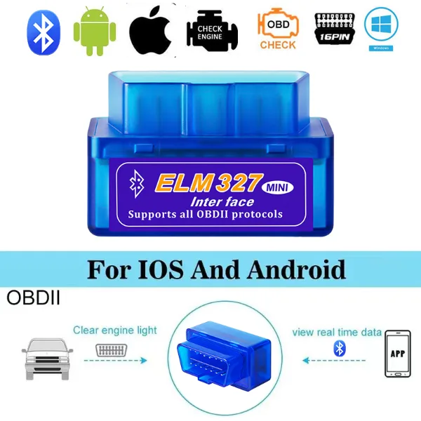 Mini ELM327 V2.1 OBD2 Scanner Code Reader Bluetooth Car Diagnostic Tool For Android /IOS Automotive Fault Dete
