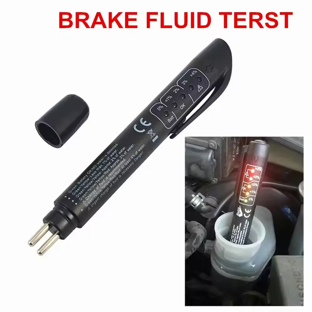 Universal Brake Fluid Tester Accurate Oil Quality Diagnostic Tools LED Indicator Liquid Testing Pen Automotive
