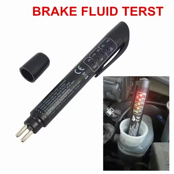 Universal Brake Fluid Tester Accurate Oil Quality Diagnostic Tools LED Indicator Liquid Testing Pen Automotive