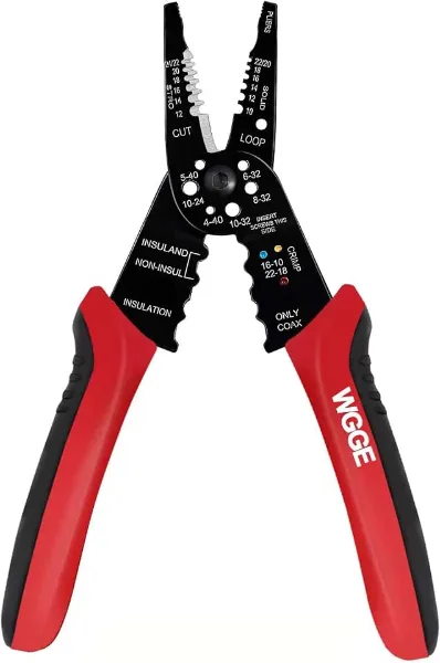 WGGE WG-015 Professional 8-inch Wire Stripper/wire crimping tool, Wire Cutter, Wire Crimper, Cable Stripper, W