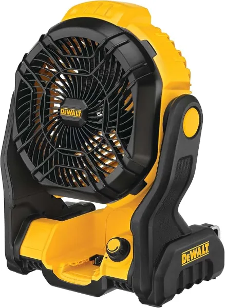 DEWALT 20V MAX Portable Fan, Battery Powered Rechargeable Cordless Shop Fan, Up to 4.5 Hrs Runtime, Variable S